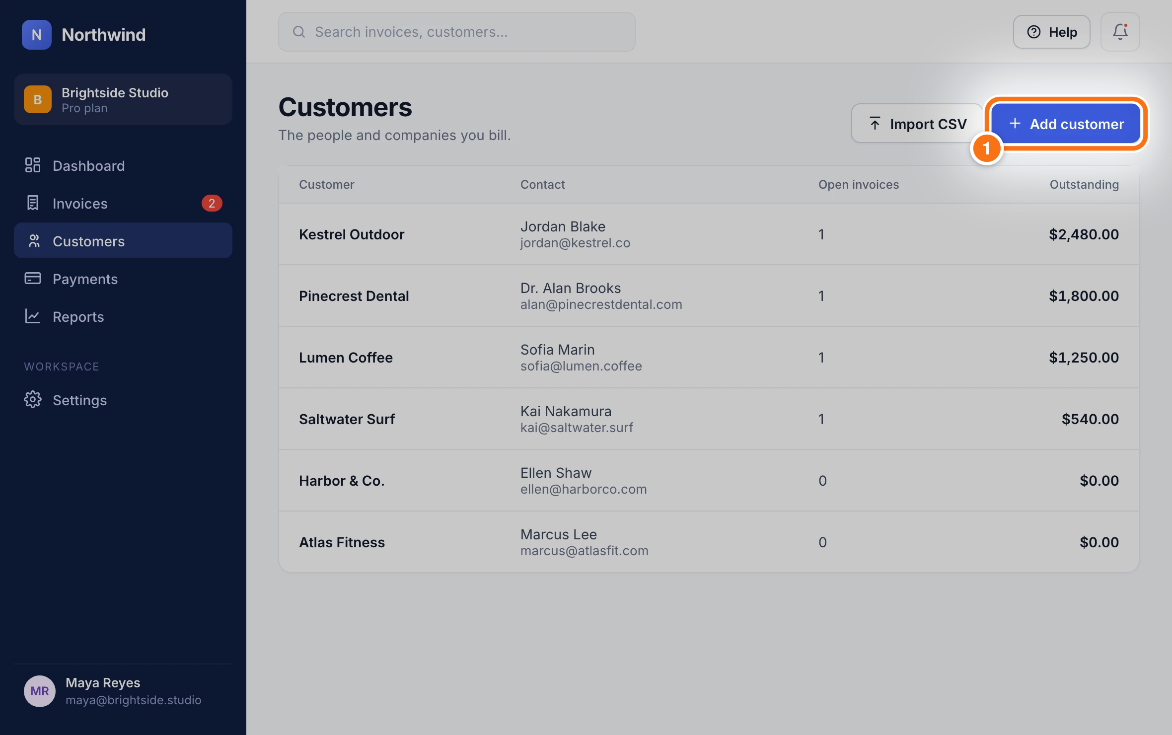 Add a customer